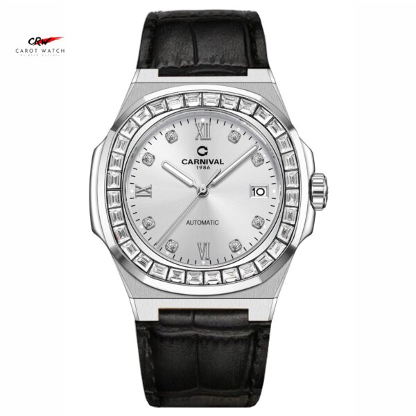 CARNIVAL-8129G-VT-DD-T LÀ ĐỒNG HỒ NAM DÂY DA, CHỐNG NƯỚC, MÁY AUTOMATIC