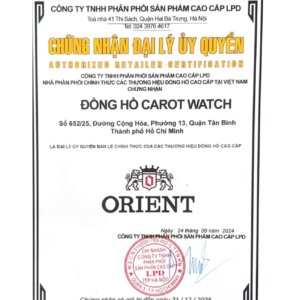 GIẤY CHỨNG NHẬN ORIENT